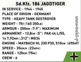 Sd.Kfz.186 -Jagdtiger brick tank model - COBI-2580 - 1280 brick tank Cobi 