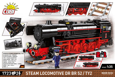 Steam Locomotive DRB Class 52/TY-2 - COBI 6283 - 1630 brick train Toys & Games Cobi 