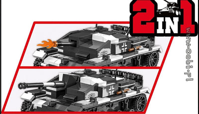 Stug III Ausf.F Flammpanzer brick tank model - COBI 2286 - 536 bricks Tank Cobi 