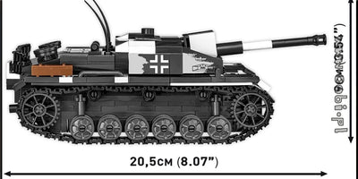 Stug III Ausf.F Flammpanzer brick tank model - COBI 2286 - 536 bricks Tank Cobi 