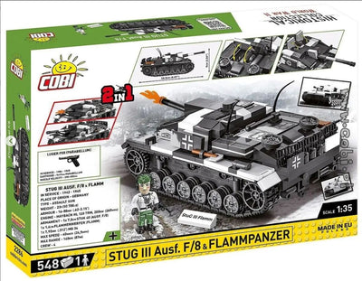 Stug III Ausf.F Flammpanzer brick tank model - COBI 2286 - 536 bricks Tank Cobi 
