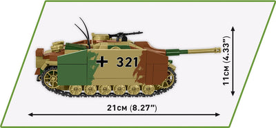 Sturmgeschutz III Ausf.G brick tank model - COBI 2285 - 631 bricks Tank Cobi 
