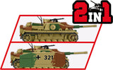 Sturmgeschutz III Ausf.G brick tank model - COBI 2285 - 631 bricks Tank Cobi 