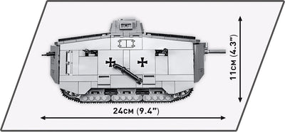 Sturmpanzerwagen A7V WW1 tank - COBI 2989 - 840 Bricks - BRICKTANKS