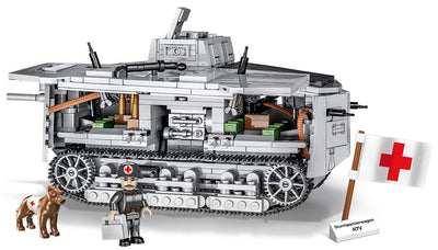 Sturmpanzerwagen A7V WW1 tank - COBI 2989 - 840 Bricks - BRICKTANKS