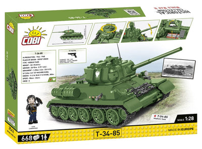 T-34/85 - COBI 2542 - 668 brick medium tank - BRICKTANKS