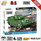 T-72 M1 DDR & RU brick tank model - COBI 2625 - 678 bricks Tank Cobi 