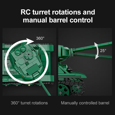 T34 Tank RC - CADA C61072W - 722 Bricks - BRICKTANKS