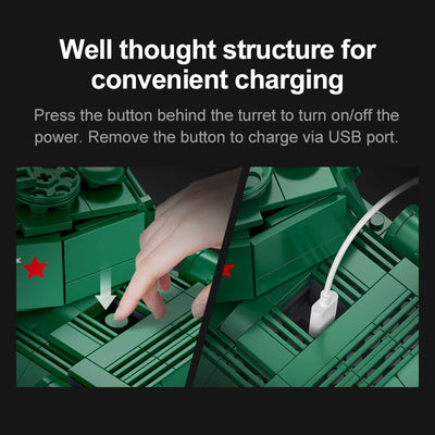 T34 Tank RC - CADA C61072W - 722 Bricks - BRICKTANKS