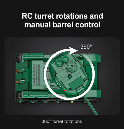 T34 Tank RC - CADA C61072W - 722 Bricks - BRICKTANKS