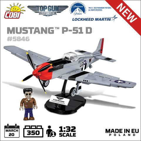 Top Gun Mustang P-51D - COBI 5846 - 350 brick fighter aircraft - BRICKTANKS