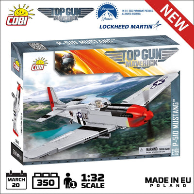 Top Gun Mustang P-51D - COBI 5846 - 350 brick fighter aircraft - BRICKTANKS