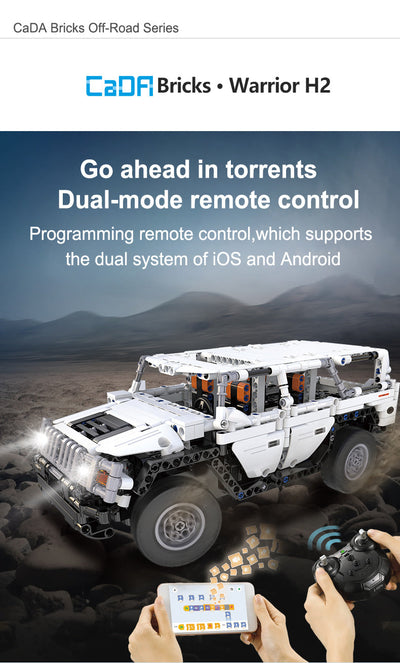 Warrior H2 RC Truck - CADA C51044W - 575 Bricks - BRICKTANKS