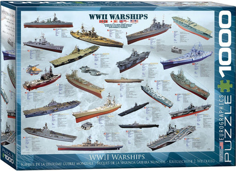World War II Warships - 1000 piece puzzle - BRICKTANKS