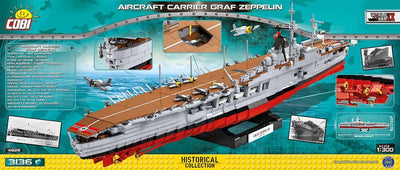 WWII Aircraft Carrier Graf Zeppelin - COBI 4826 - 3136 Bricks - BRICKTANKS