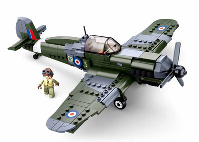 WWII Fighter of the British Army - SLUBAN M38-B0712 - 290 Bricks - BRICKTANKS