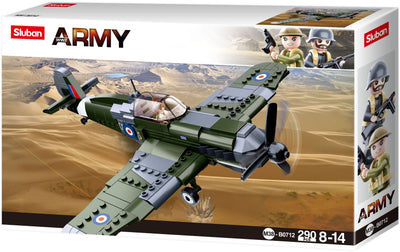 WWII Fighter of the British Army - SLUBAN M38-B0712 - 290 Bricks - BRICKTANKS