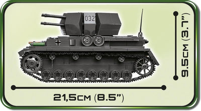 WWII Flakpanzer IV Wirbelwind - COBI 2548 - 590 Bricks - BRICKTANKS