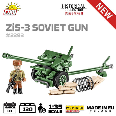 ZiS-3 Soviet Gun - COBI 2293 - 130 Bricks - BRICKTANKS